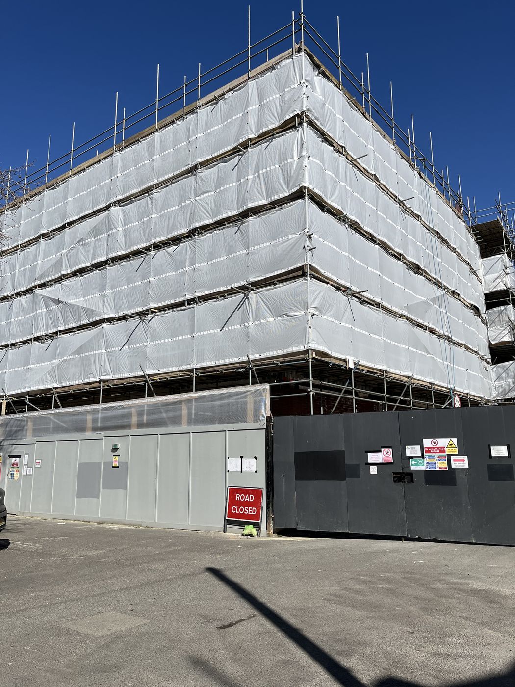 The development under construction